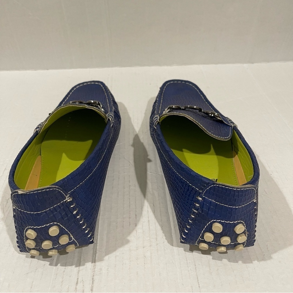 Men’s Coronado Blue Faux Leather Slip On Loafers Size 8 US! - Picture 3 of 7